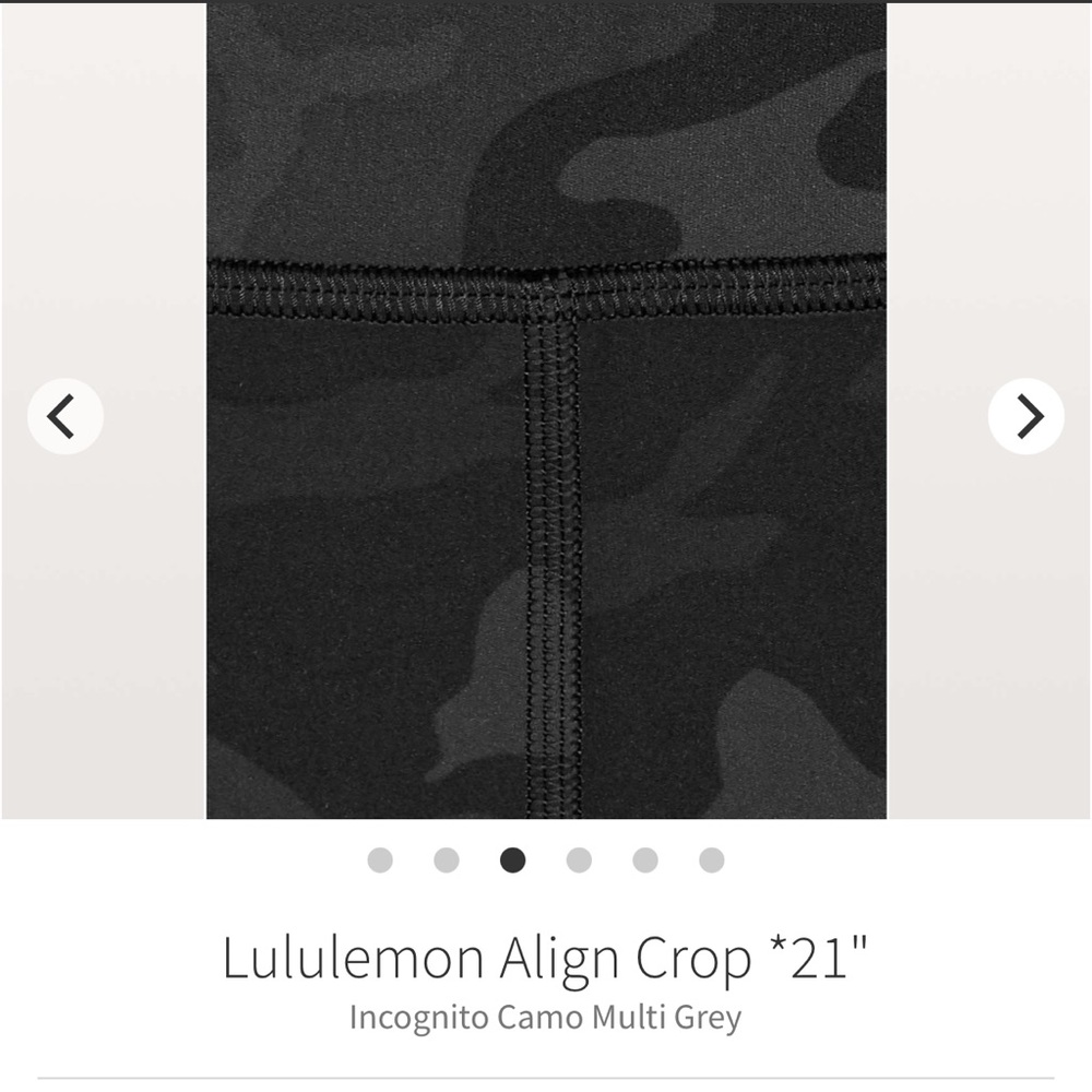 Lululemon Align Crop 21” Incognito Camo Multi Grey Size 8 - Picture 3 of 15